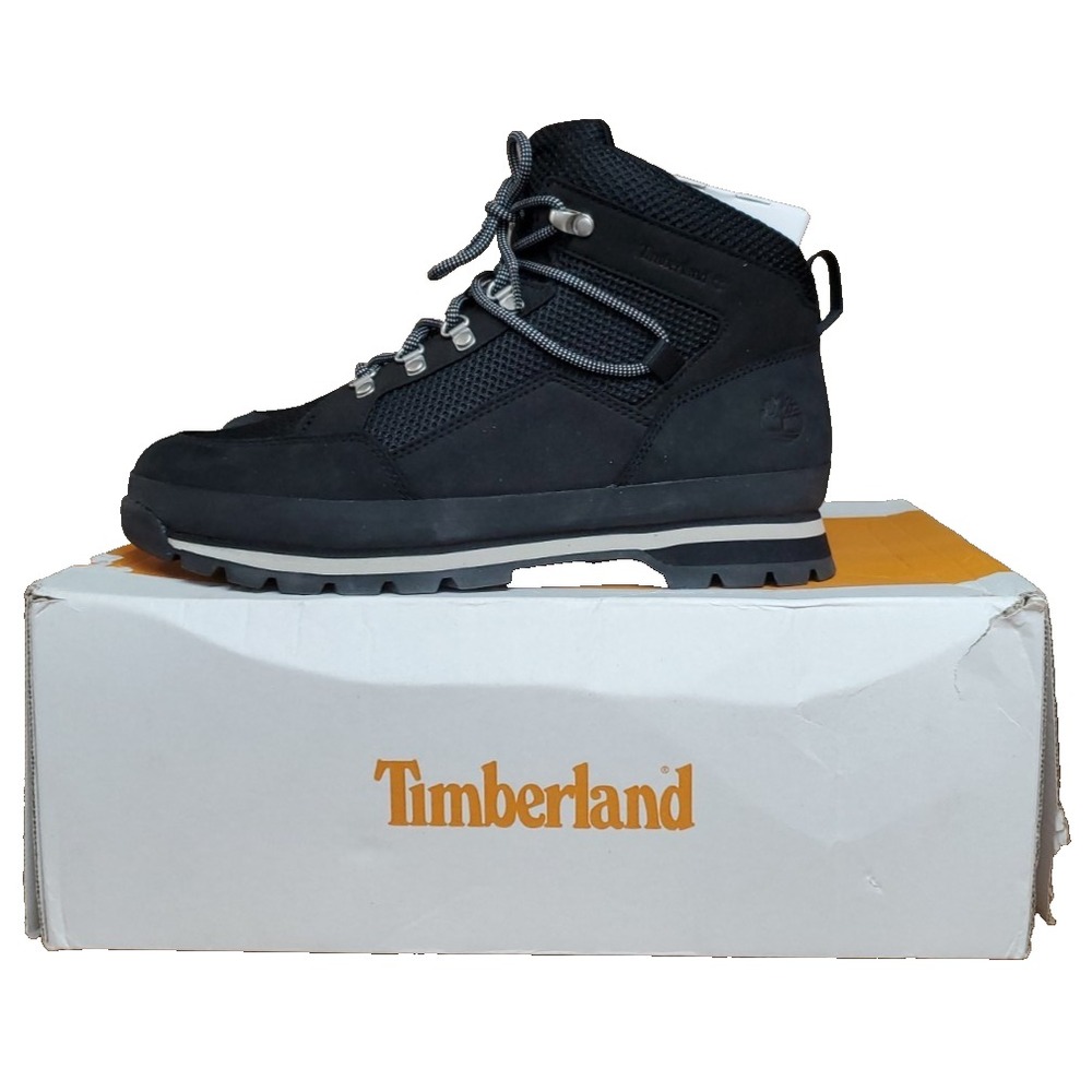Timberland Euro Mid Hiker Womens Shoes Size 10 Color: Black - Picture 2 of 5